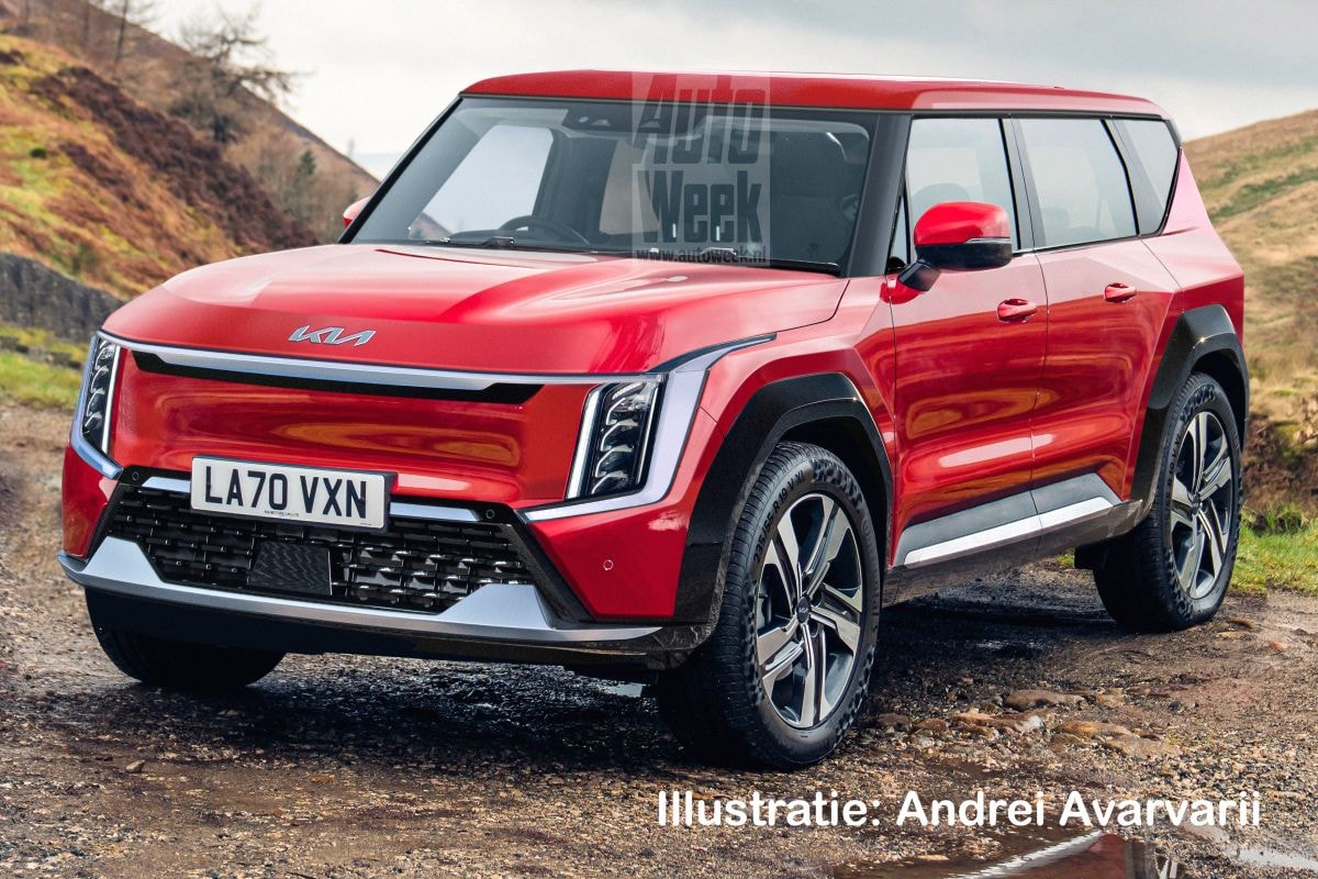 Kia EV9 - Illustratie: Andrei Avarvarii