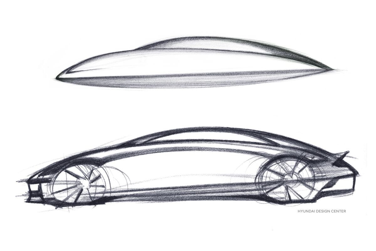 Hyundai Ioniq 6 schets
