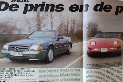 Mercedes-Benz 500 SL vs. Chevrolet Corvette - Uit de Oude Doos