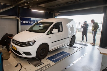 Volkswagen Caddy 2.0 TDI op de rollenbank