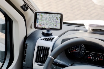 TomTom Go Camper test dashboard Fiat Ducato