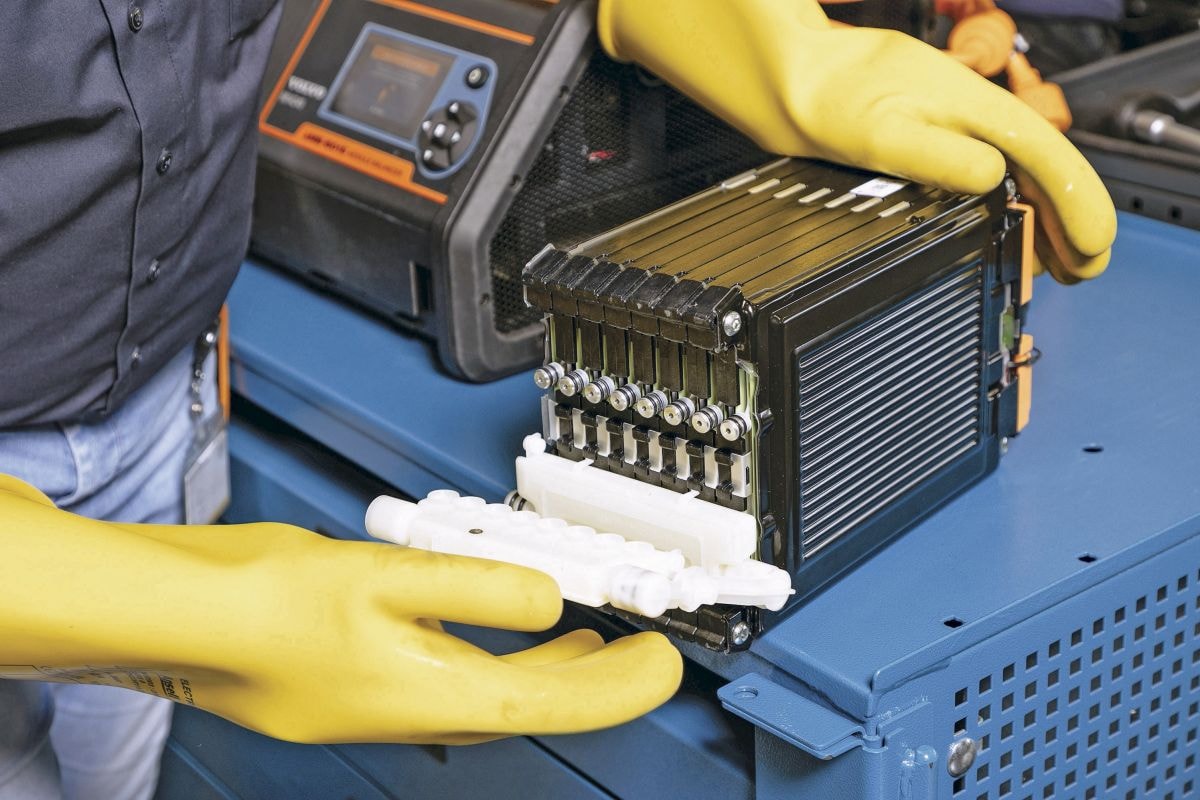 Oververhitte motor - tractie-accu gedemonteerd