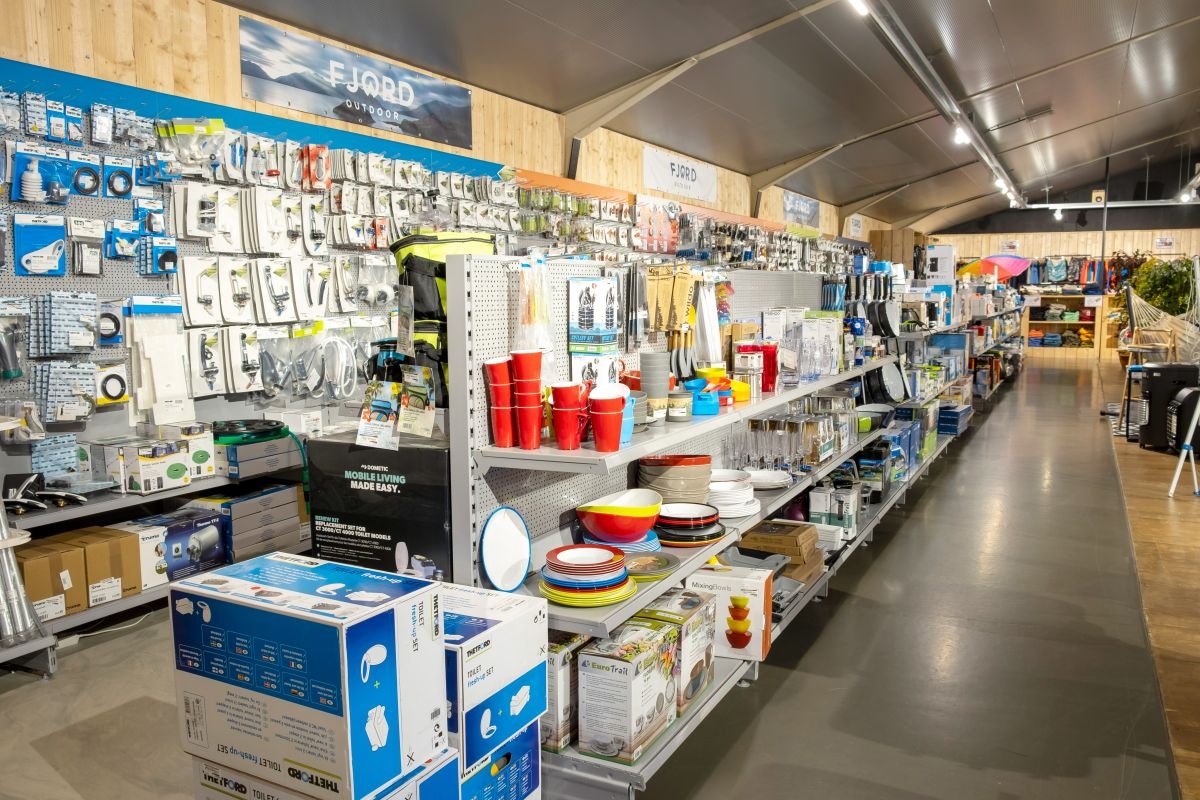 Camper showroom accessoires en benodigdheden