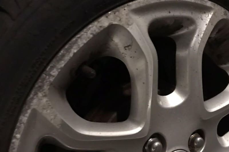 Beschadigde velg