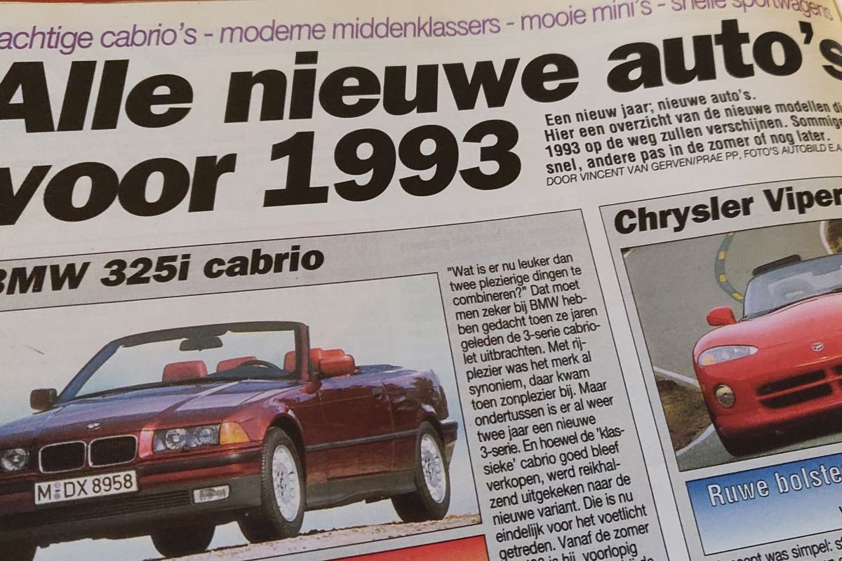 De nieuwe auto's van 1993 - Uit de Oude Doos