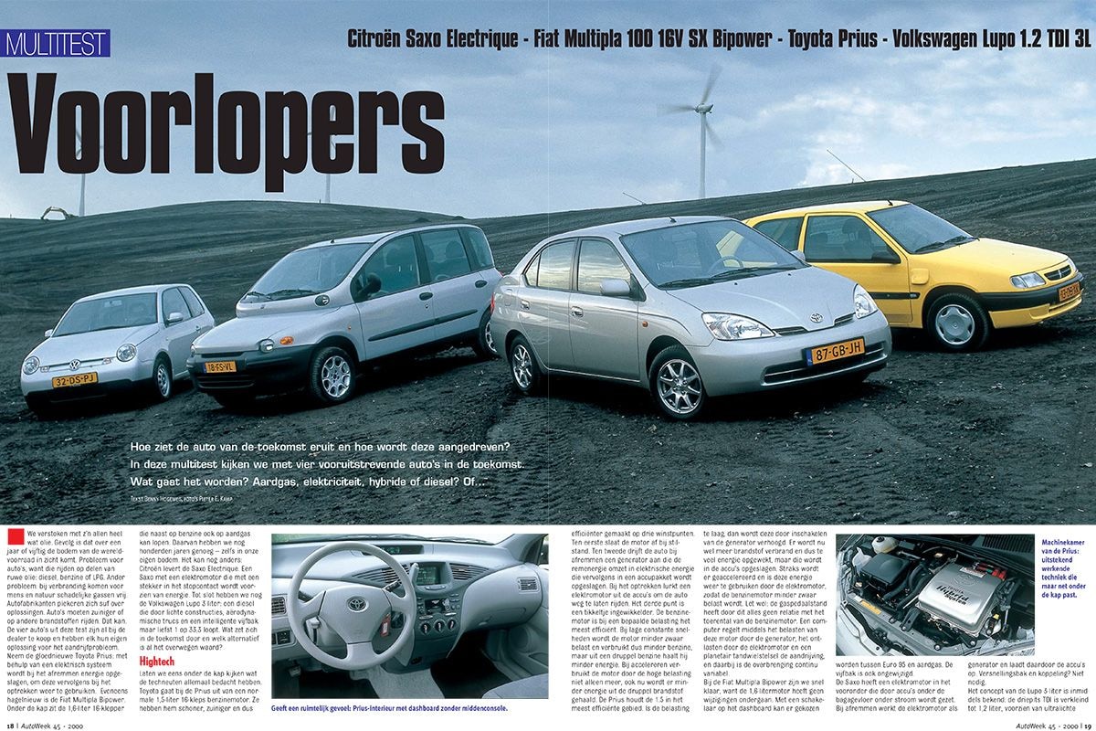 Vergelijkende Test 2001: Prius - Lupo - Multipla - Saxo