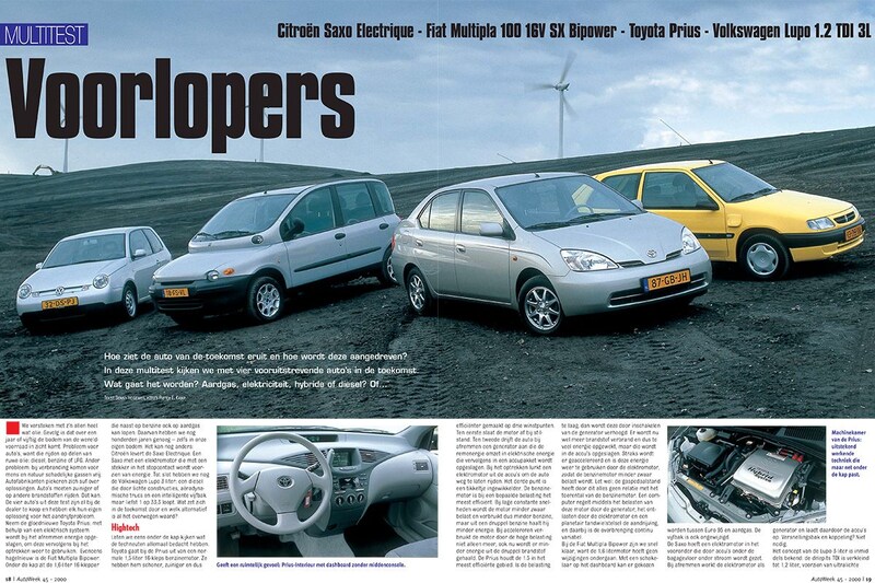 Vergelijkende Test 2001: Prius - Lupo - Multipla - Saxo