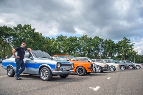 Bjorn heeft 16 Fords Escort, waarvan 9 een RS
