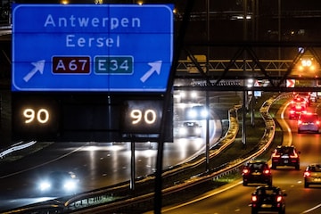 E34 A67 afrit knooppunt nacht ANP