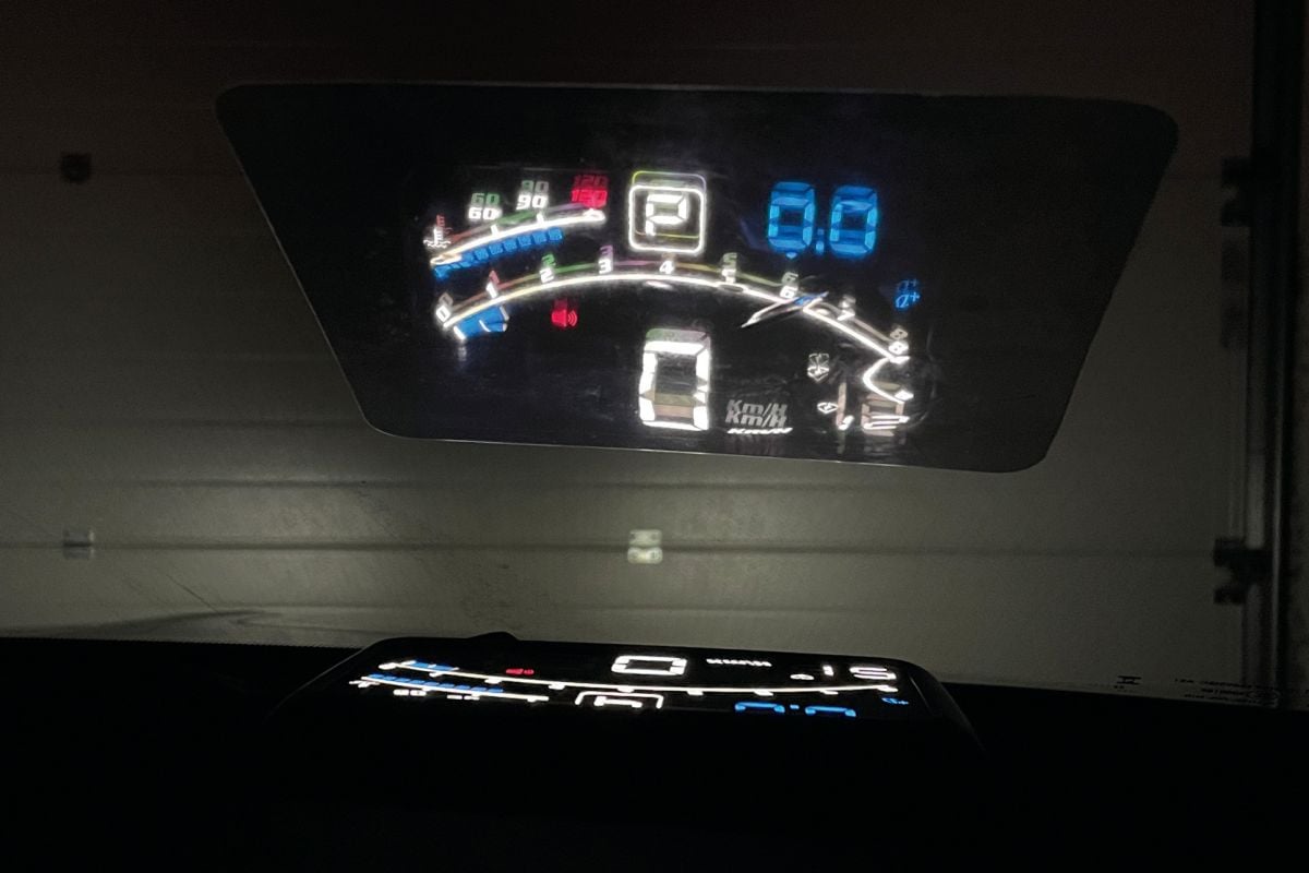 Test Head-up displays Keenso projectie