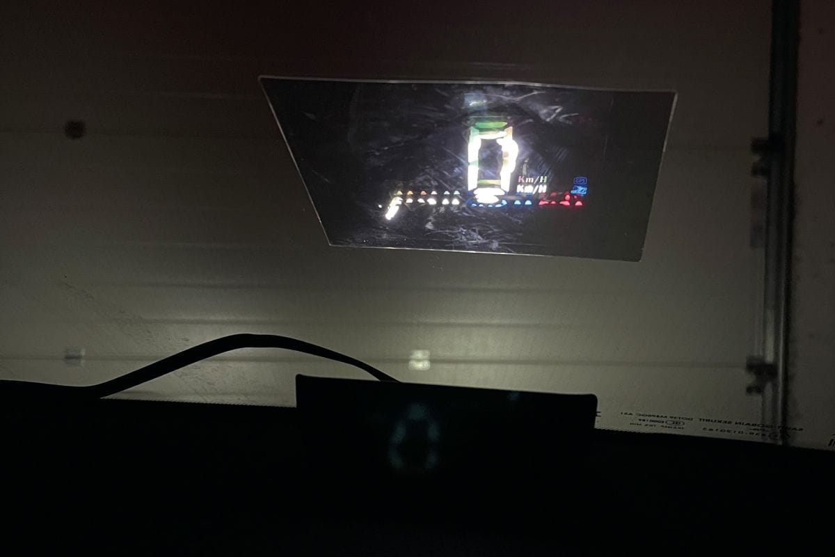 Test Head-up displays ikikin M7 projectie