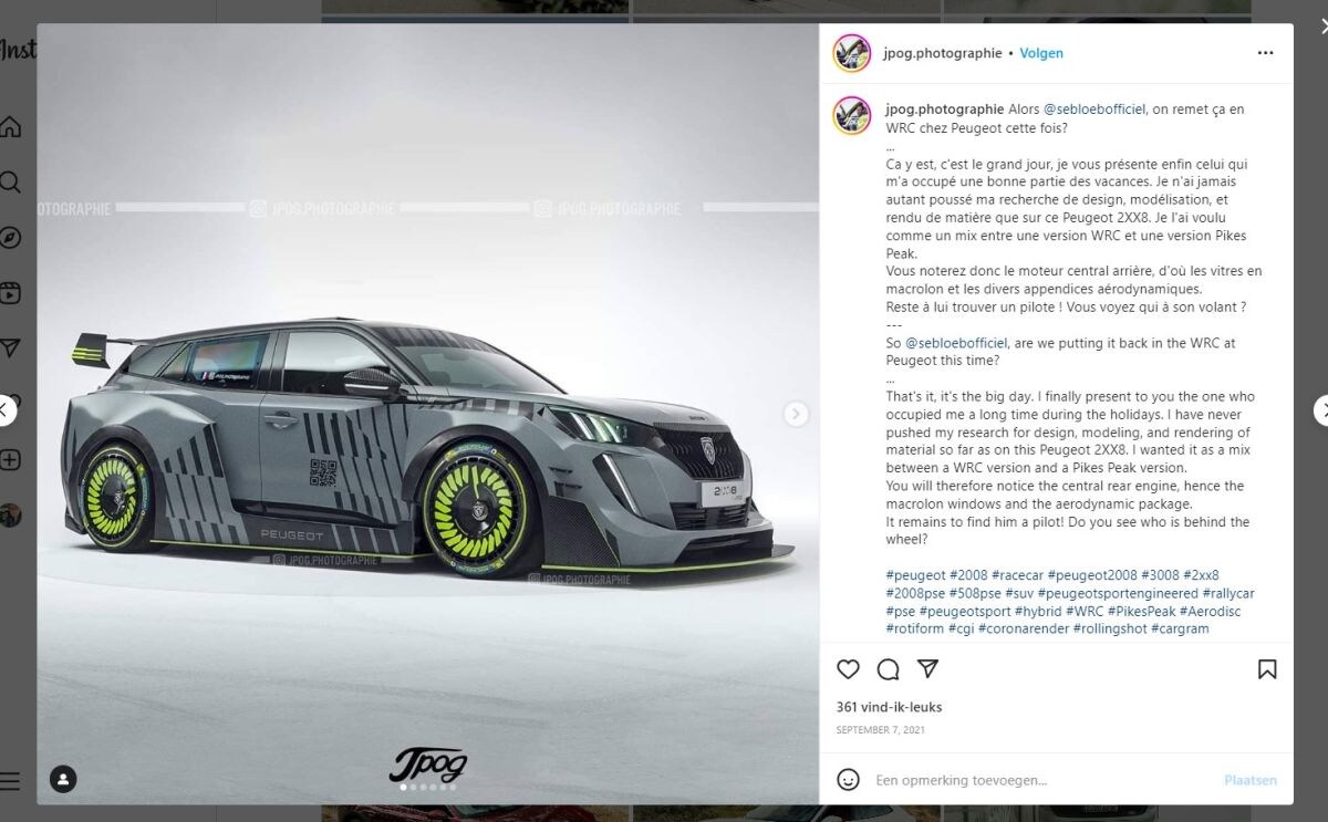 Peugeot 2008 Sport Concept, illustratie jpog.photographie