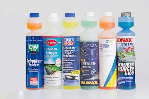 Test - zomer ruitenwisservloeistof-concentraten