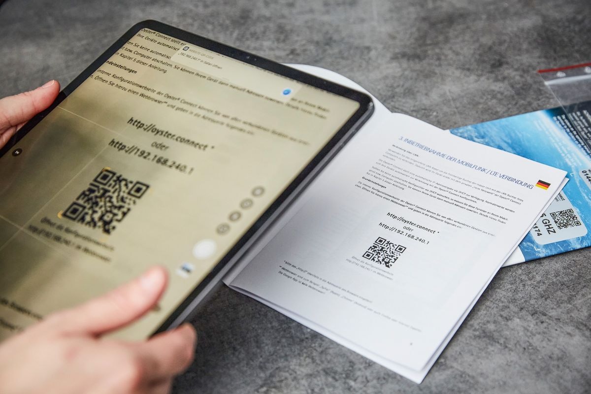 Wifi-router in camper - instellen QR code