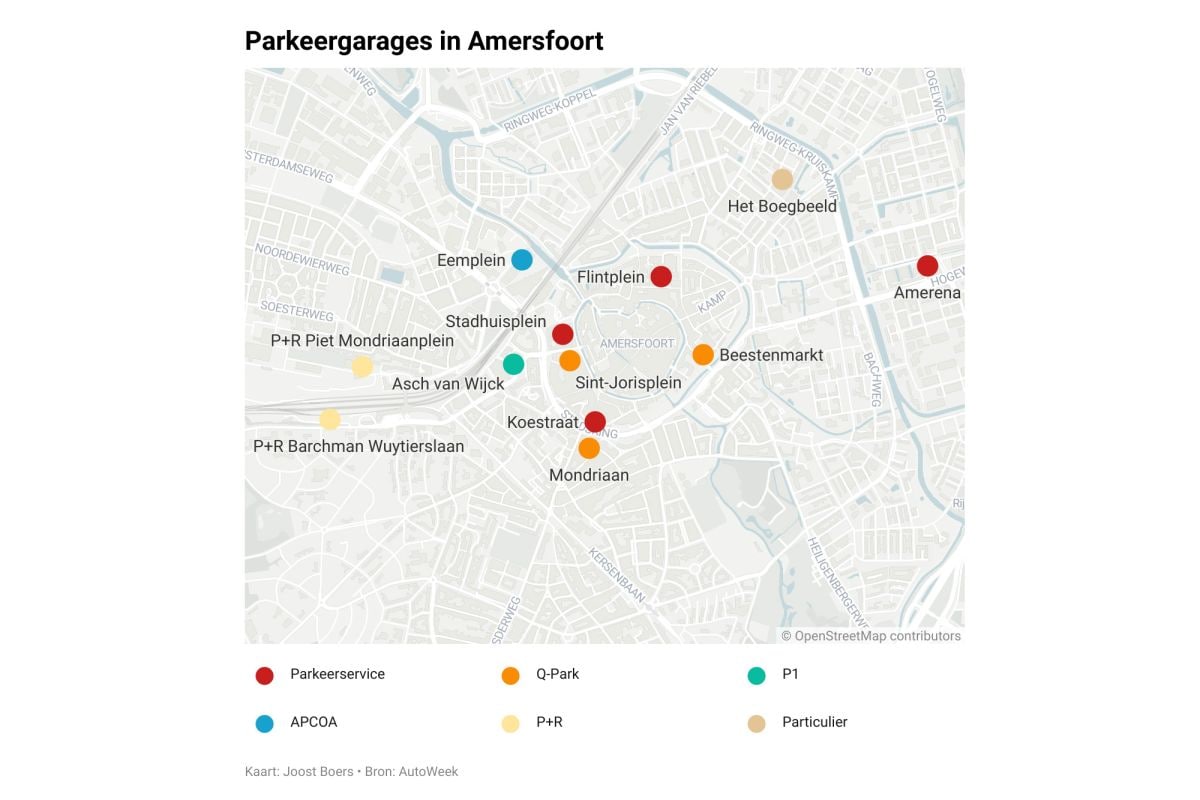 Parkeergarages in Amersfoort