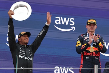 Lewis Hamilton Max Verstappen GP Spanje Barcelona F1 (ANP)