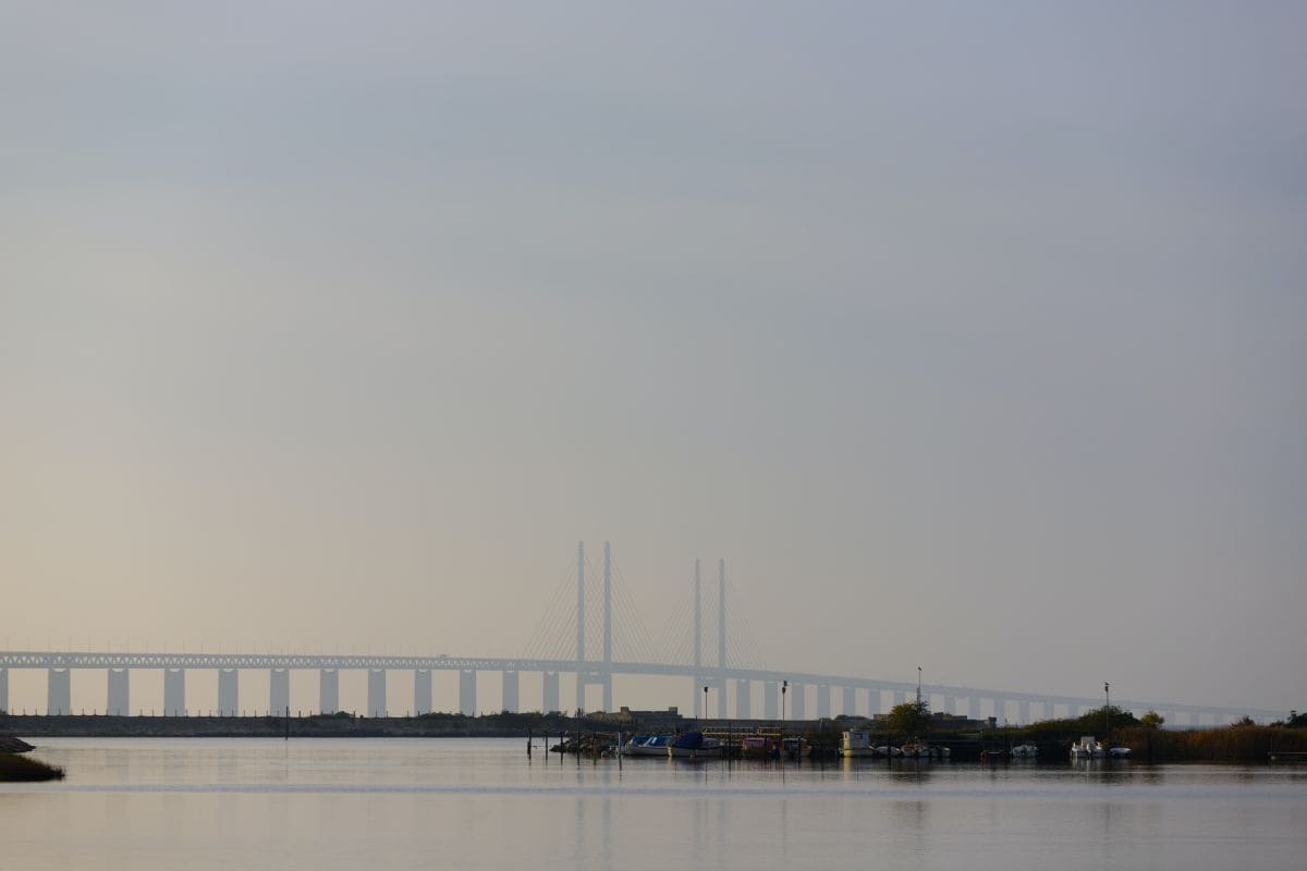Ãresund brug, vanuit MalmÃ¶, Zweden