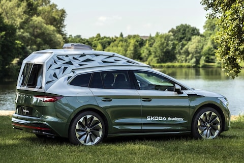 Skoda Enyaq omgetoverd tot camper