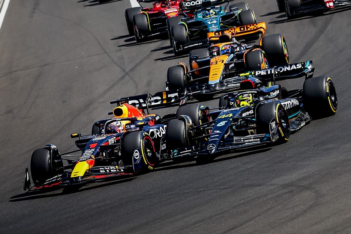 Max Verstappen Lewis Hamilton GP Hongarije 2023 (ANP)