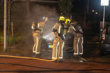 brand elektrische auto brandweer