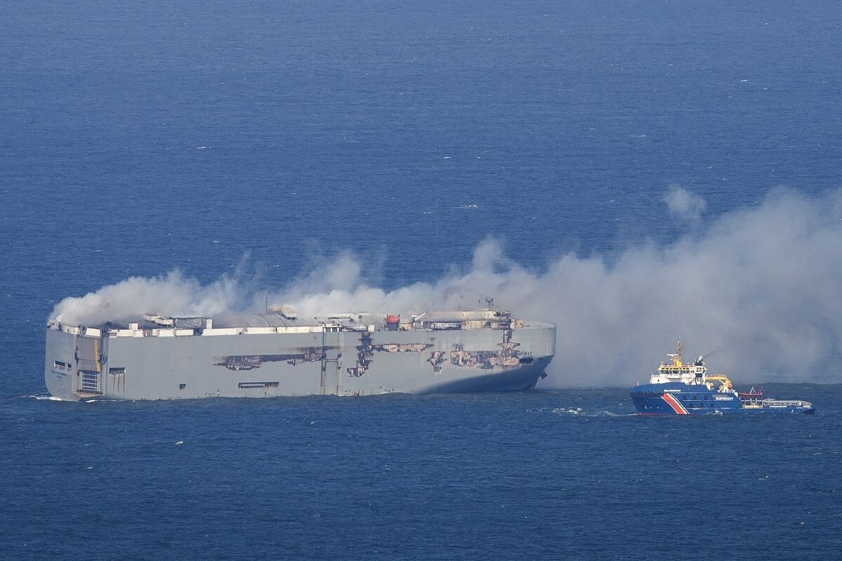 Vrachtschip Fremantle Highway (ANP)