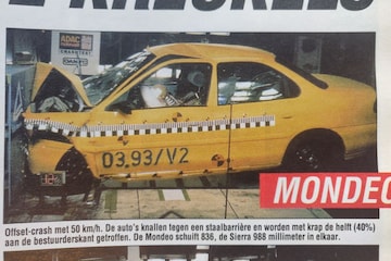 Ford Sierra vs. Ford Mondeo crashtest - Uit de Oude Doos