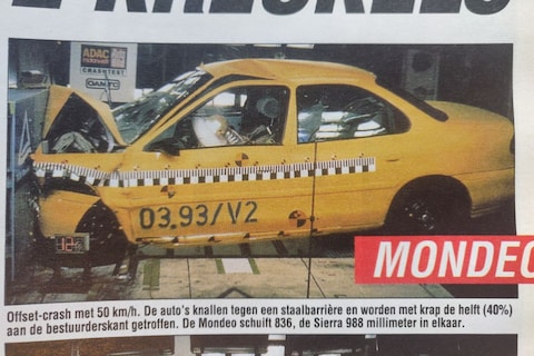 Ford Sierra vs. Ford Mondeo crashtest - Uit de Oude Doos