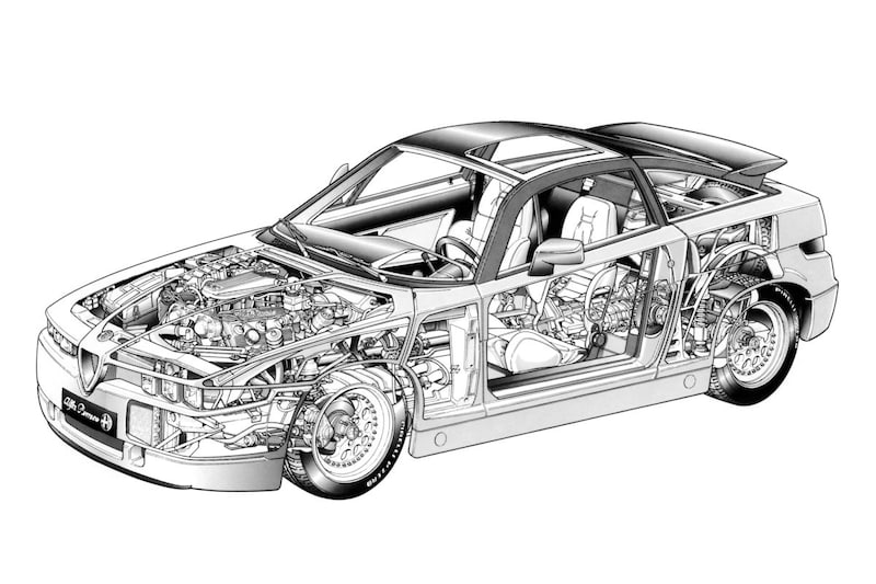 Alfa Romeo SZ doorkijkplaat
