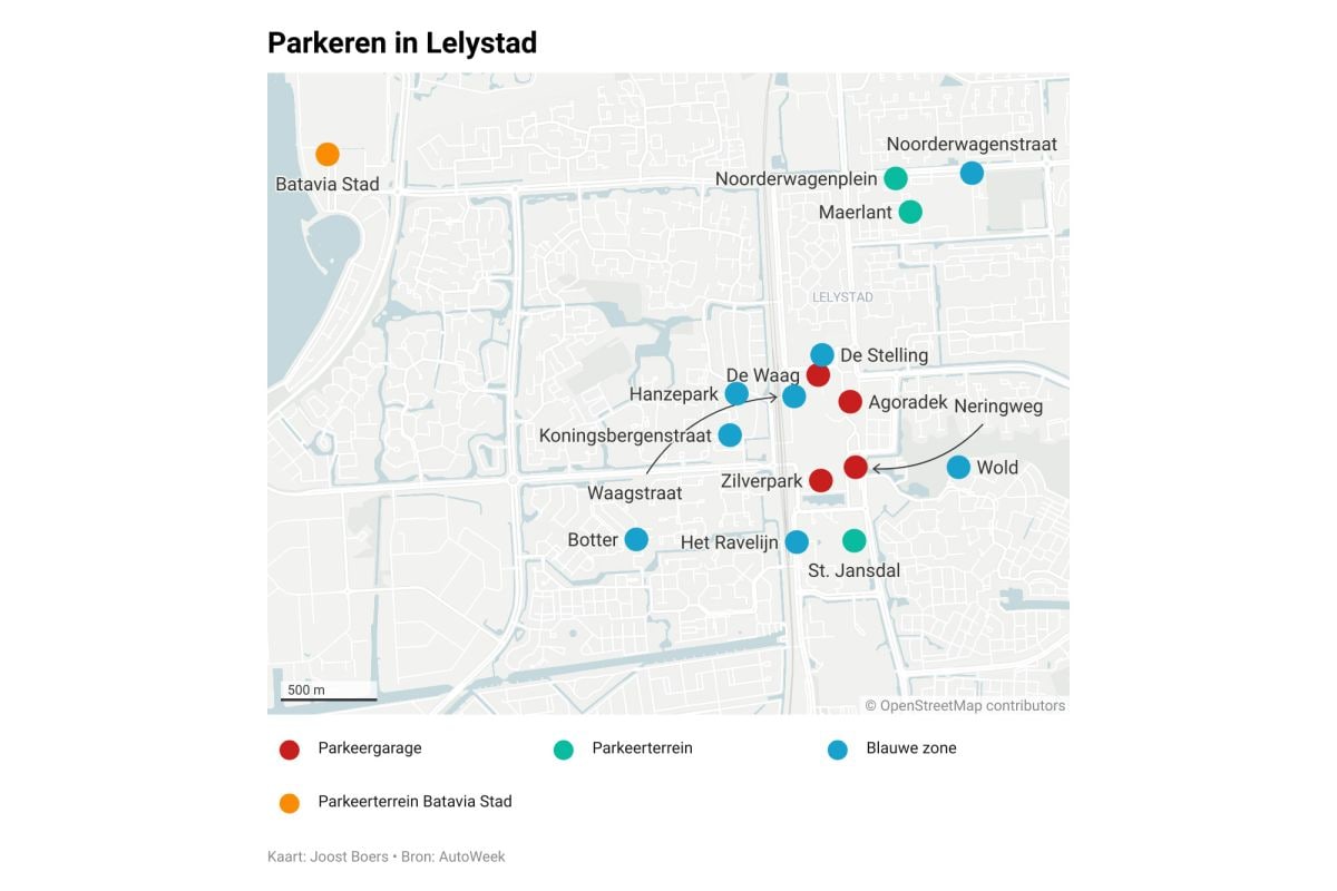 Parkeren in Lelystad Kaartje 9-10-2023