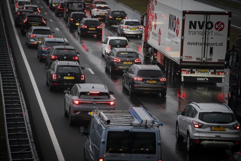 Avondspits spits verkeer file (ANP