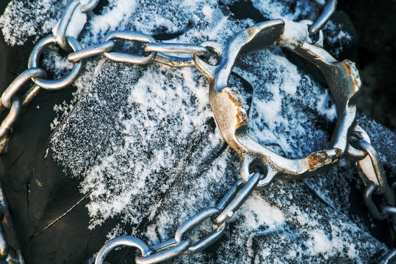 Sneeuwketting roestige schakel Getty