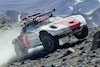 Porsche 911 op een berg