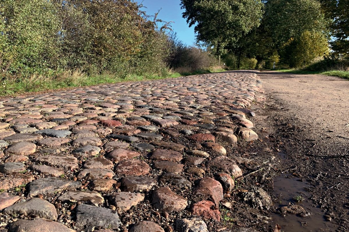 Telefoonhouder met draadloos opladen testtrack kasseien