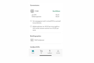 Blokkeertarief Shell Recharge laadpas