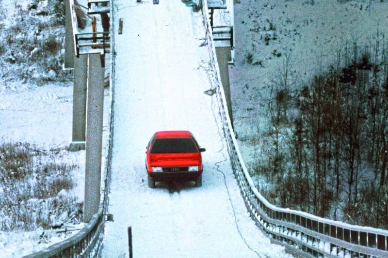 Audi 100 Quattro skischans