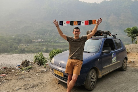 Stijn reed met zijn Fiat Seicento naar Nepal, via Iran en Afghanistan