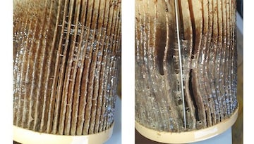 Door dieselpest aangetast filter