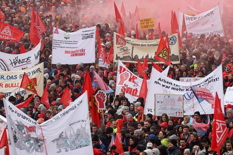 Volkswagen Wolfsburg protesten (ANP)