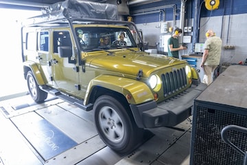 Jeep Wrangler Unlimited - Op de rollenbank
