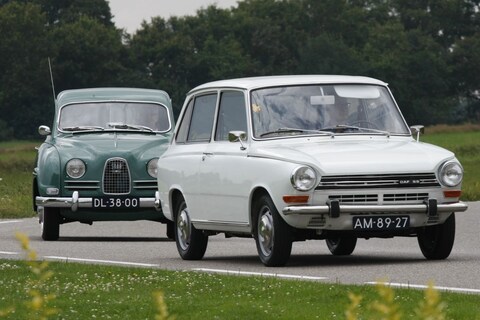Een Daf en een Saab tegen elkaar? Ook nog als stationwagon? Dat ging ooit prima!
