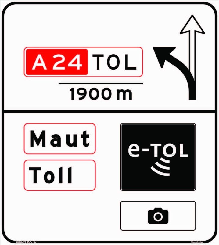 Verkeersborden Tolweg