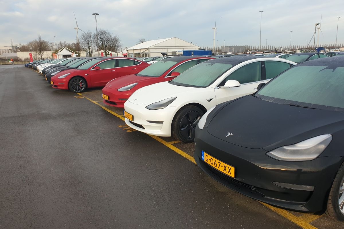 Tesla Model 3 aflevering 2019 Koopman Car Terminal 