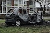 Daewoo Matiz brand wrak uitgebrand autobrand