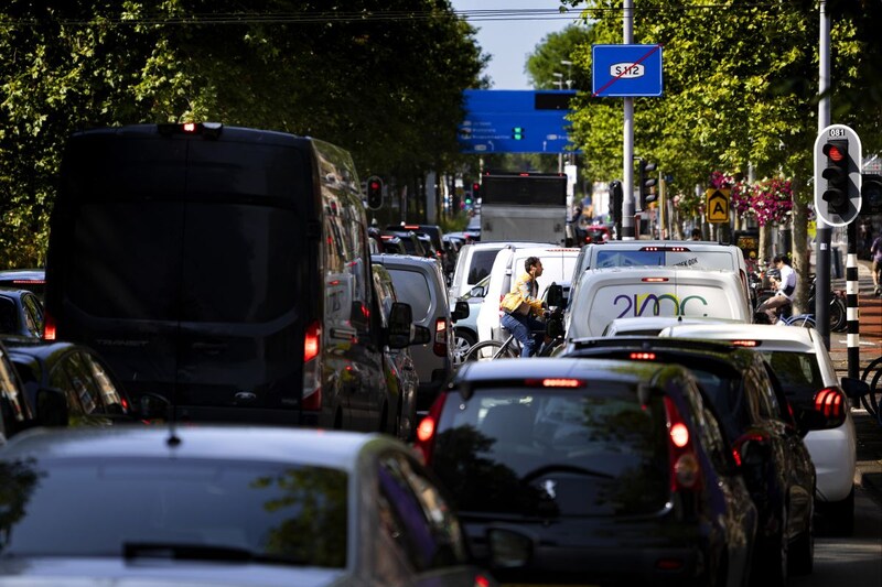 Verkeer file Amsterdam (ANP)