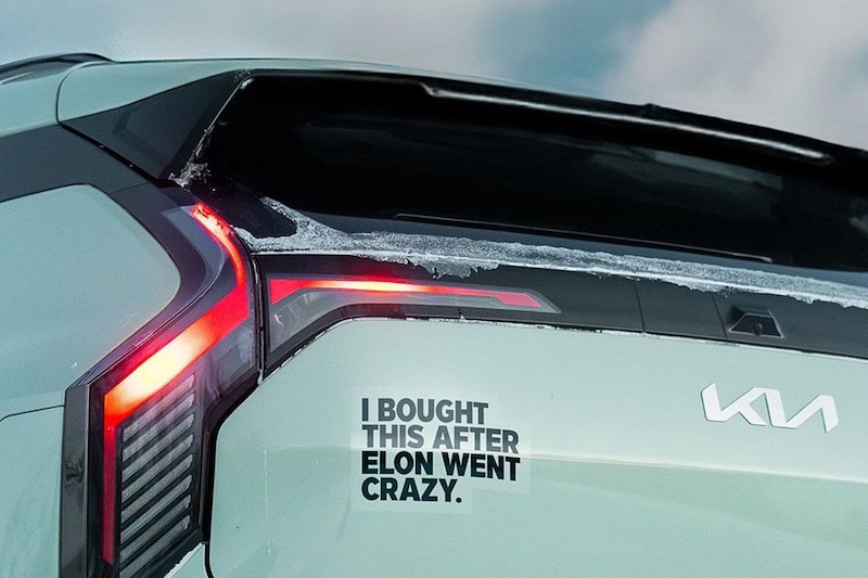 Tesla Elon sticker Kia