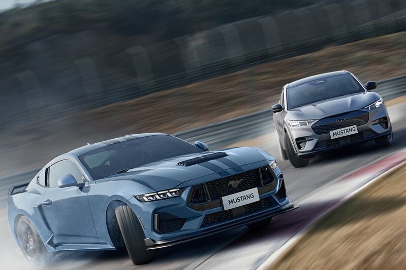 Ford Mustang en Ford Mustang Mach-E