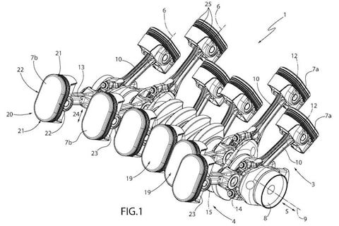 Ferrari patenteert V12 met bizarre cilinders