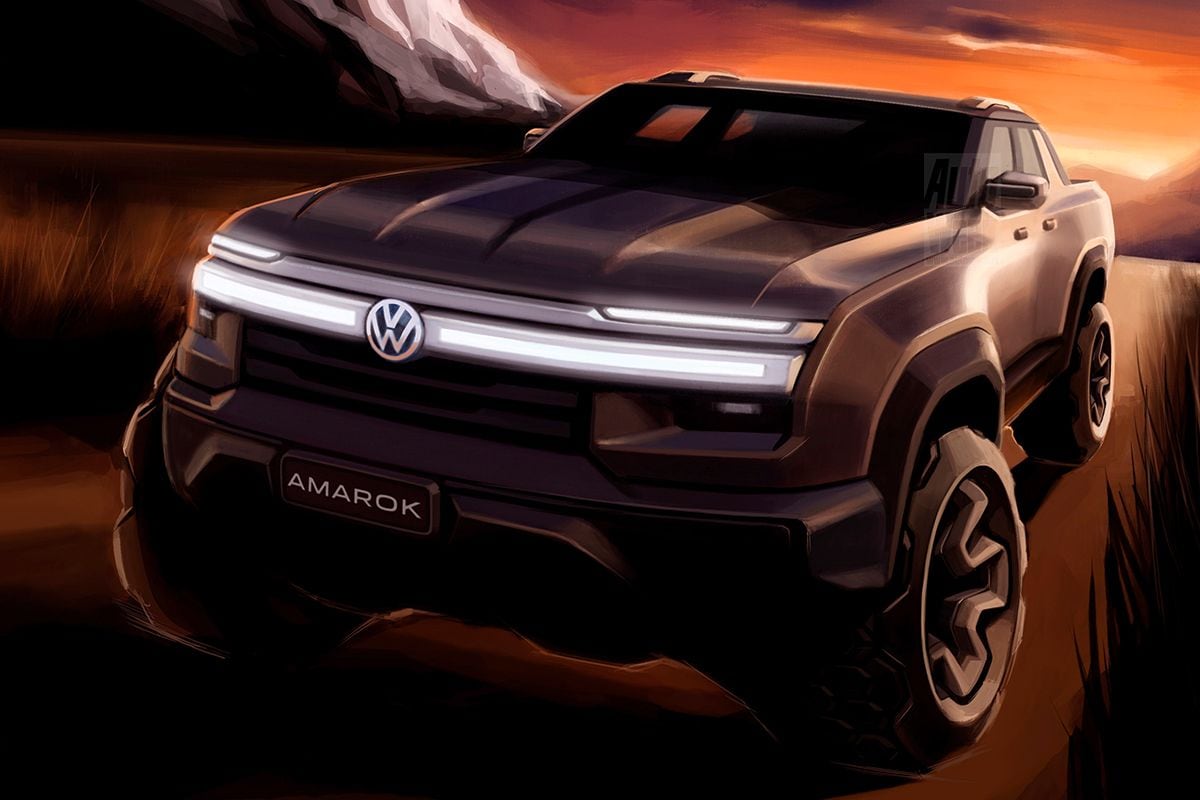 Schets nieuwe Volkswagen Amarok