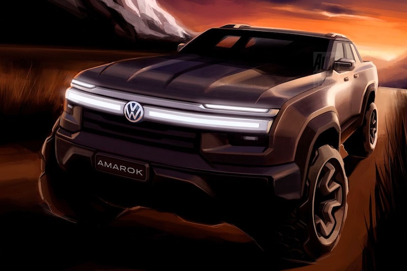 Schets nieuwe Volkswagen Amarok