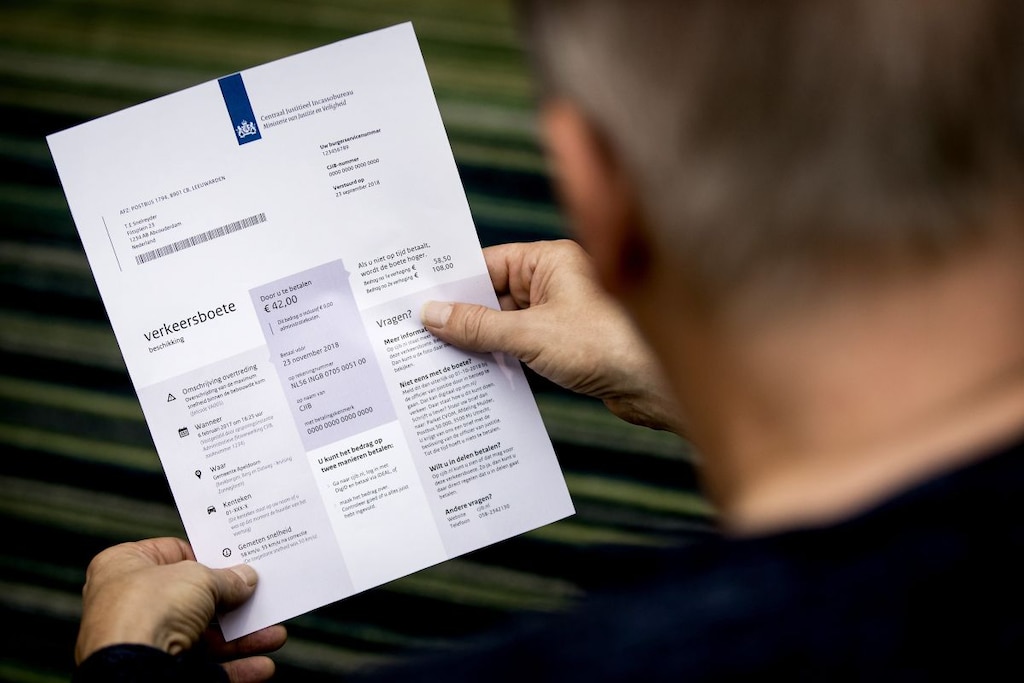 Boetes van anderen per ongeluk zichtbaar door storing CJIB